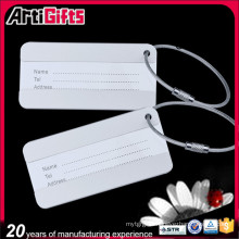 Promotion cheap embossed logo design luggage tag metal